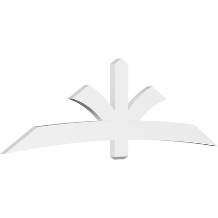 Ekena Millwork Davenport Architectural Grade PVC Gable Bracket, 96"W x 28"H x 2"D x 6"F, 7/12 Pitch GBP096X28X0206DAV00